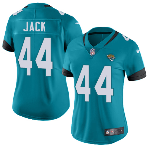 Nike Jacksonville Jaguars #44 Myles Jack Teal Green Alternate Women Stitched NFL Vapor Untouchable Limited Jersey